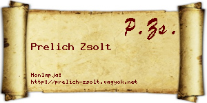 Prelich Zsolt névjegykártya